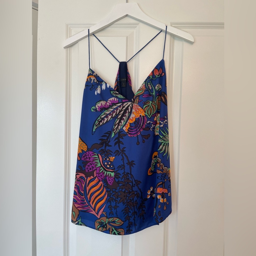J.Crew silk floral tank